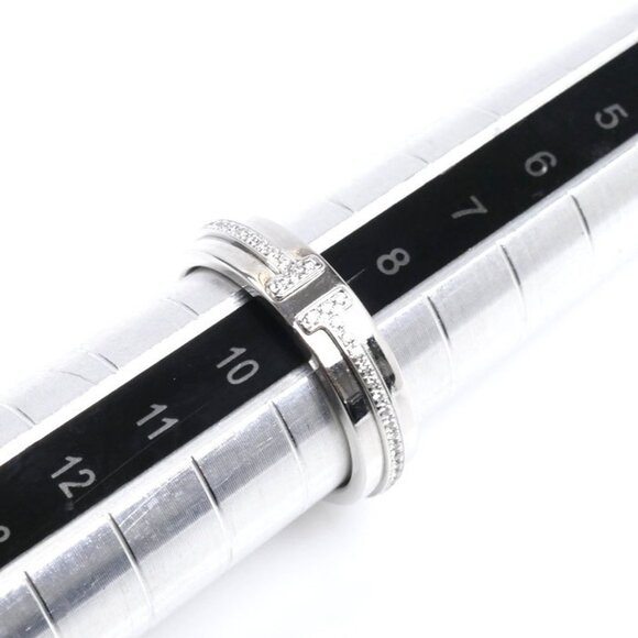 TIFFANY 18k Silver Diamond Ring - Picture 6 of 8